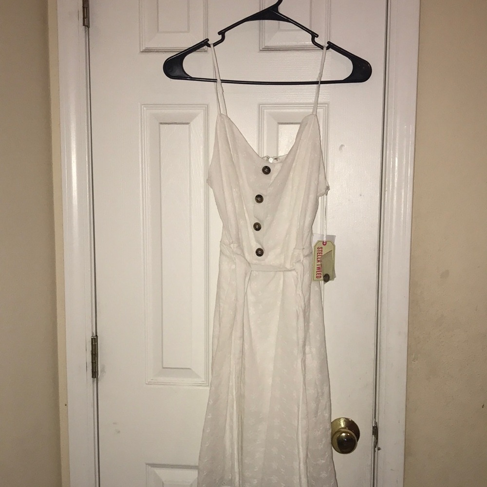 Off white womans button dress